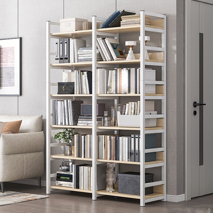 Open Wooden Bookcase Modern Minimalist Home Office Bookshelf
