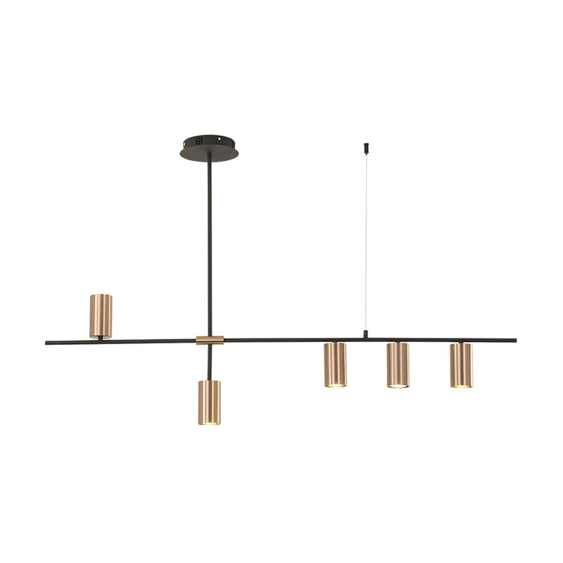 Contemporary Style Cylinder Island Pendants Ideas Metal Island Light Fixtures