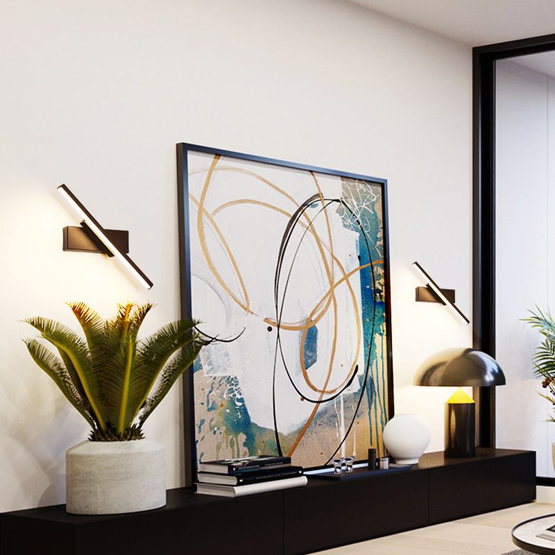 Einstellbare Metall Linear Wandleuchter 1 Licht moderne Wandmontageleuchte