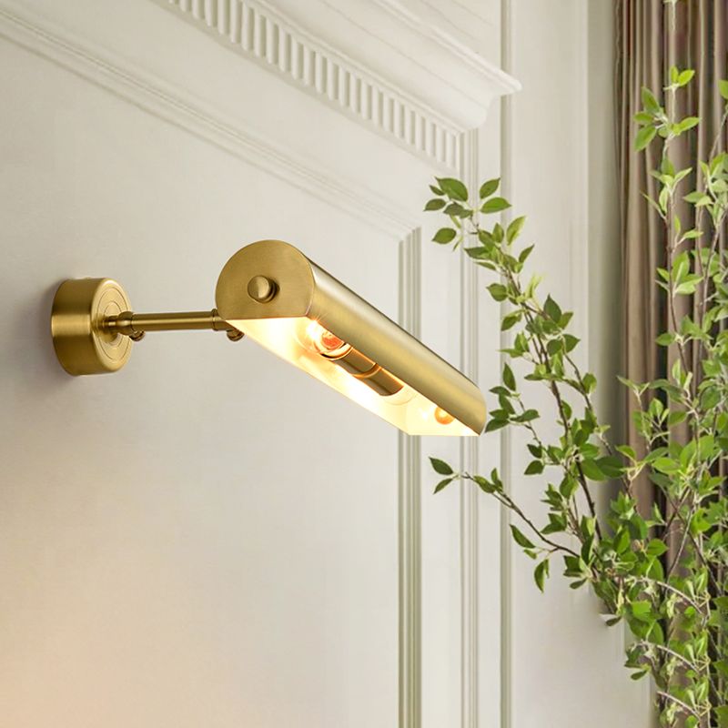 Modern Simple Copper Make -up Mirror Lamp Badkamer Noordse spiegel Lichtlijn