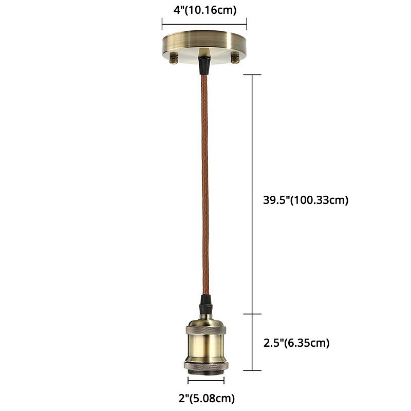 Lampada industriale Mini a sospensione di rame con lampada a sospensione con 39 "con 39" filo sospeso