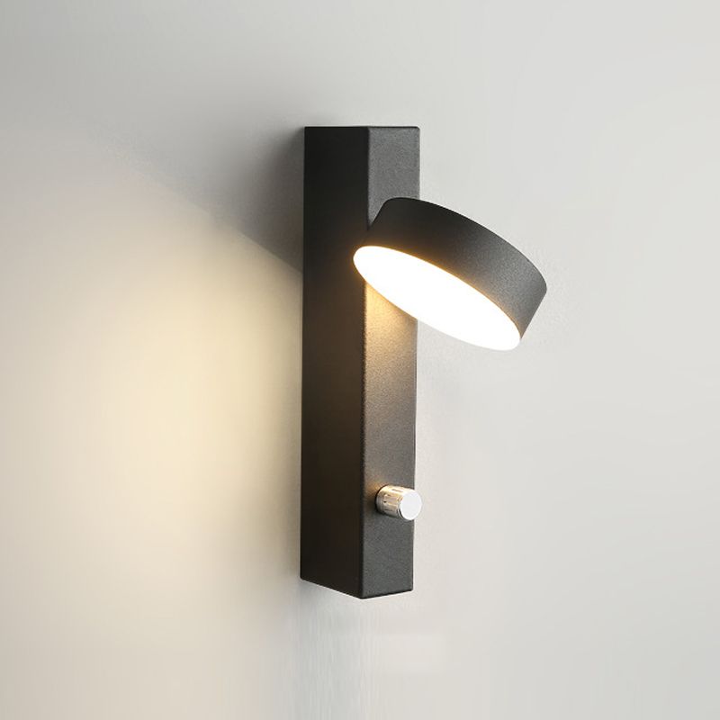 Modern Aluminum Rotatable Wall Light Geometric 8.5" High LED Wall Sconce for Bedroom