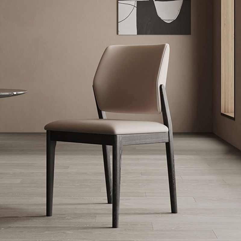 Industrial Upholstered Armless Chair Dining Room Open Back Dining Chair