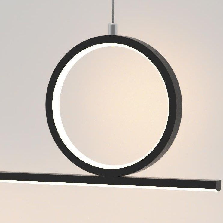 Modern 4-Light Black Kitchen Island Lighting LED Unique Island Pendant Lighting