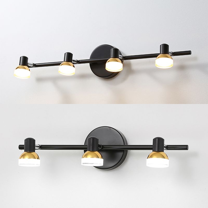 Mid Century Cone Sconce Light Fixtures Metal Wall Light Sconce with Acrylic Shade