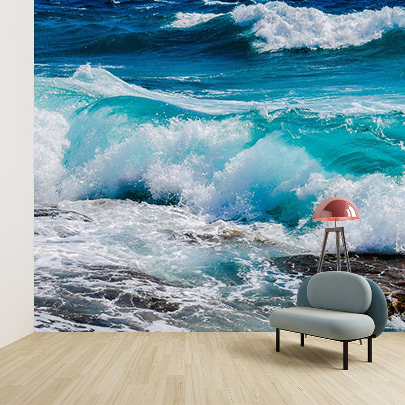 Contemporary Photography Sea Wall Mural Wallpaper Sitting Room Wall Covering