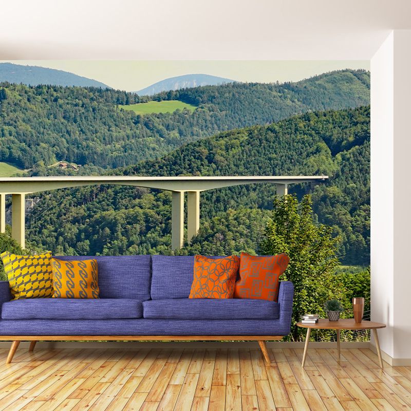 Forest Wall Mural Contemporary Photography Wall Covering for Decoration