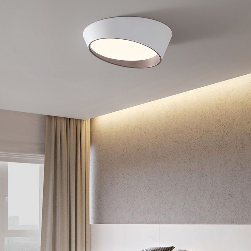 Metal Flush Ceiling Light Fixtures Modern Flush Mount Fixtures with Acrylic Shade