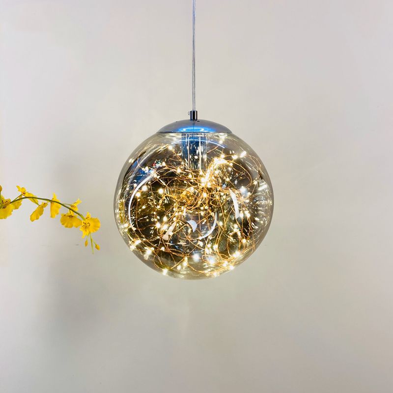 Suspension du pendentif à LED géométrique Suspension Lumière Simplicité en verre transparent Boucaire étoilé