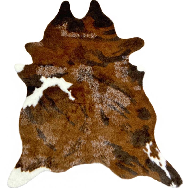 Multicolor Faux Animal Haut Teppichsynthetik Skandinavischer Teppich waschbarer Haustierfreundlicher Anti-Rutsch-Rückenenteppich für die Heimdekoration