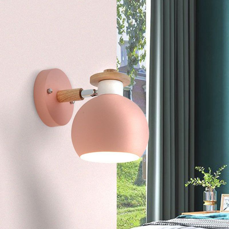 Iron Swivel Shade leeslamp Macaron 1 hoofdmuurverlichting ideeën voor kinderslaapkamer