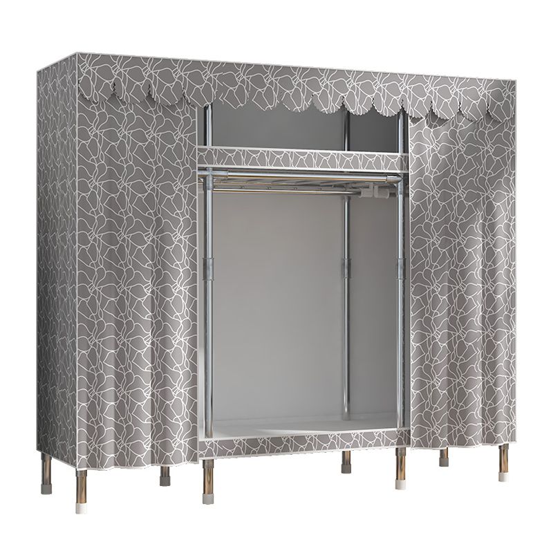 Contemporary Style Wardrobe Metal 1-Door Wardrobe Closet With Legs