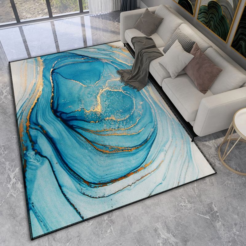 Relaxing Abstract Printed Rug Multicolored Polypropylene Area Carpet Pet Friendly Stain-Resistant Indoor Rug for Parlor