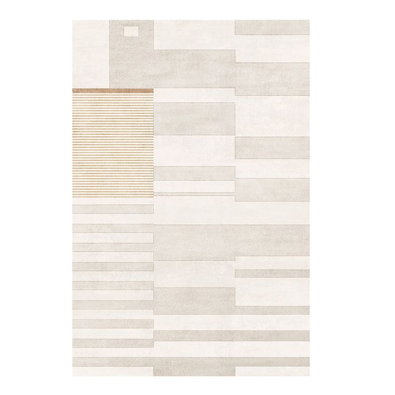 Simplicity Contrast Panel Rug Comfort Area Rug Polyester Anti-Slip Carpet for Home Decor