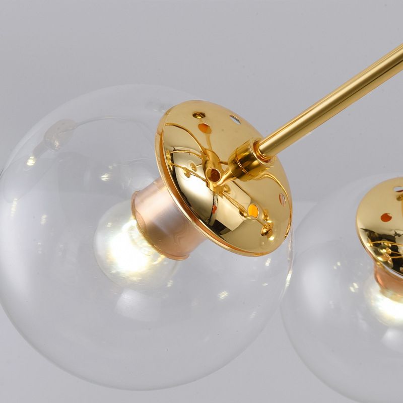 Sputnik lampadario lampada a sfera vetro soggiorno illuminazione a sospensione in oro