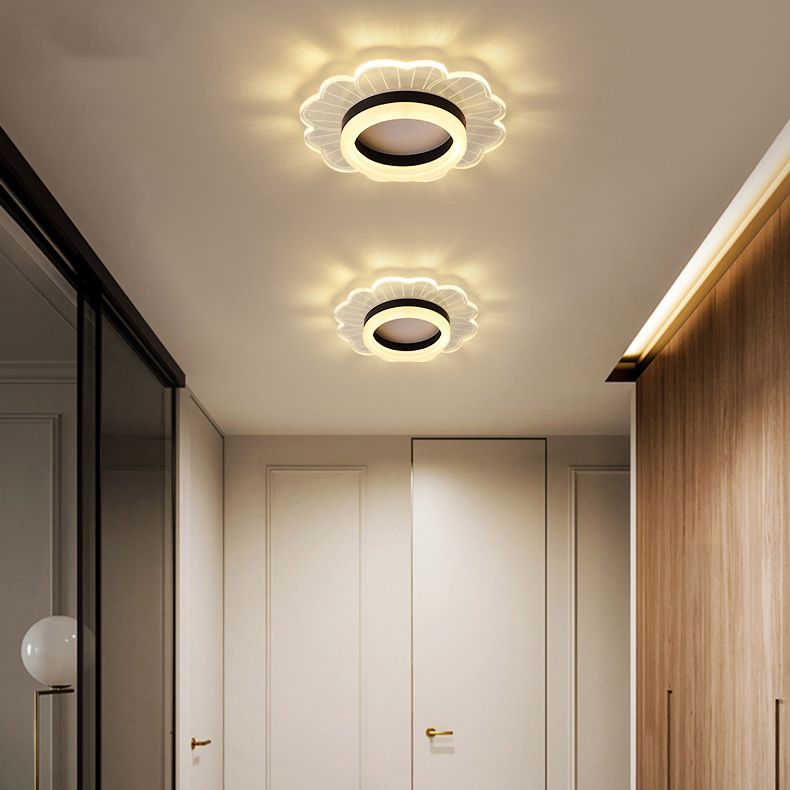 LED Flush Mount Ceiling Lighting Fixture Modern Styles Ceiling Light with Acrylic Shade