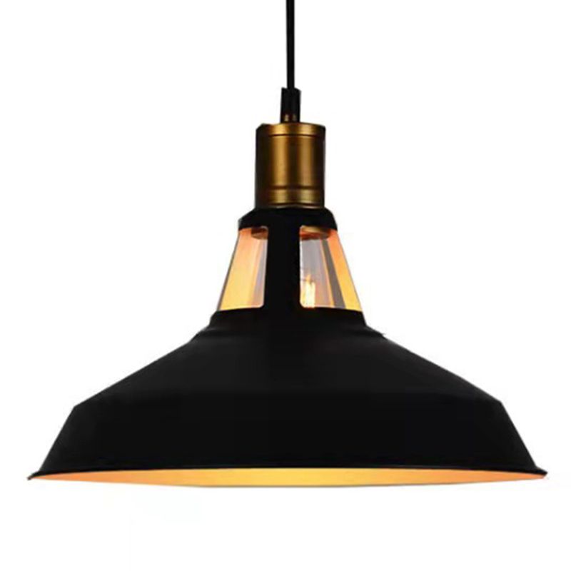 Lampada industriale con singola lampada sospesa in ferro battuto a sospensione per caffetteria per caffetteria