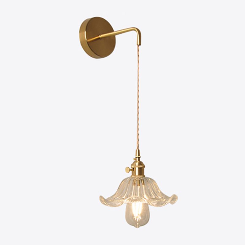 Modern Style Glass Shade Wall Light Sconce Creative Wall Light Fixture for Bedroom