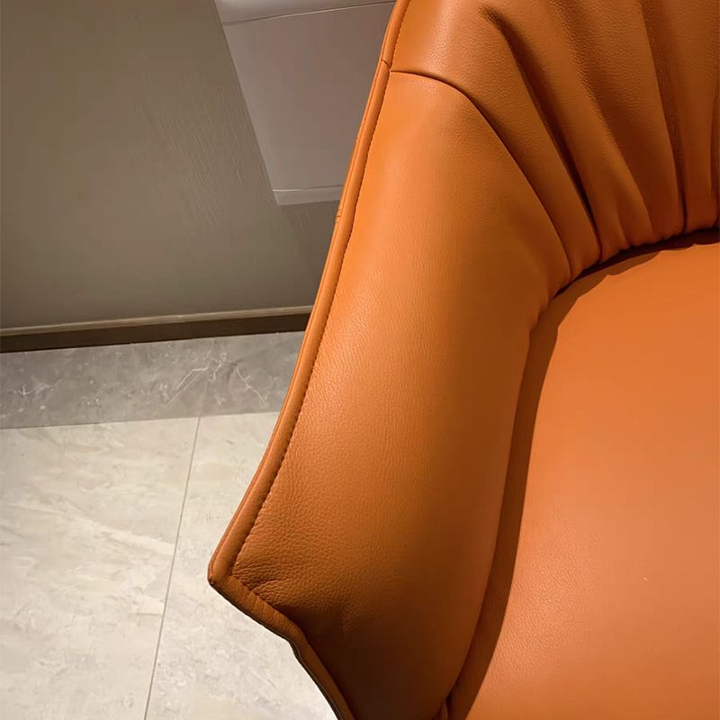 Genuine Leather Chair Arms Included 34.2"L x 33.4" W x  29.5" H Chair for Bedroom