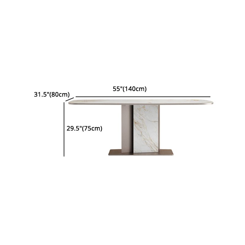 Luxury Sintered Stone Top Dining Set 1/2/5/6/7 Pieces Rectangle Dining Table with Chairs