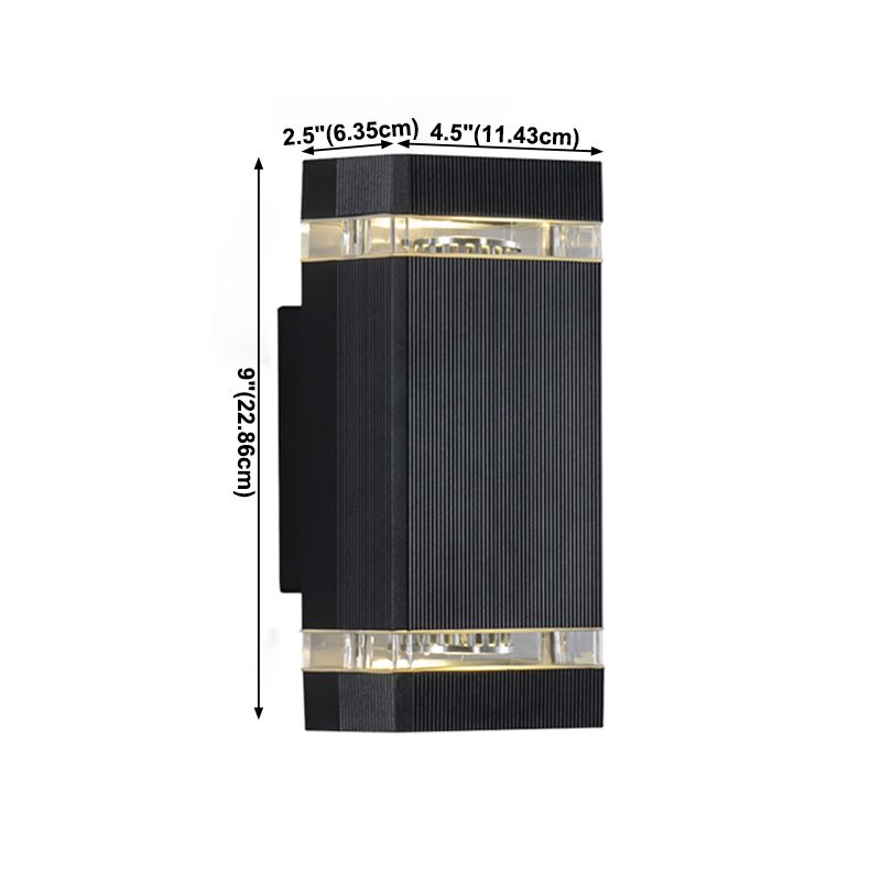 Multi -Lichter Geometrische Metallwandlicht leuchtet moderne Wandhalterung Leuchte in Schwarz