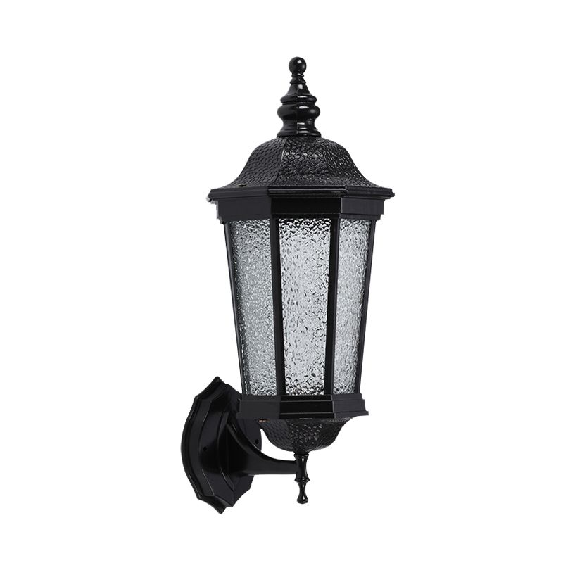 Logge Light sconce a parete geometrica 1 testa a parete in vetro a parete montata in nero per giardino