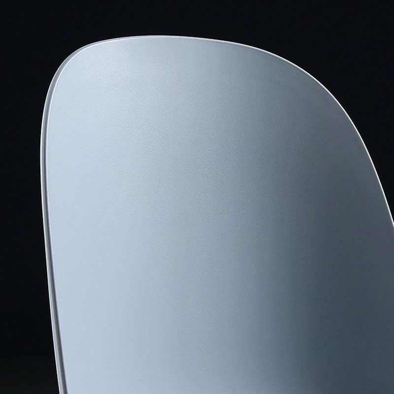 Silla lateral de comedor de plástico de estilo escandinavo, silla sin brazos con respaldo abierto para el hogar