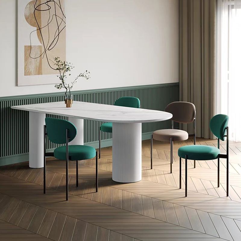 Metaal eigentijdse gratis vorm binnen tafel gesinterde stenen boventafel voor eetkamer
