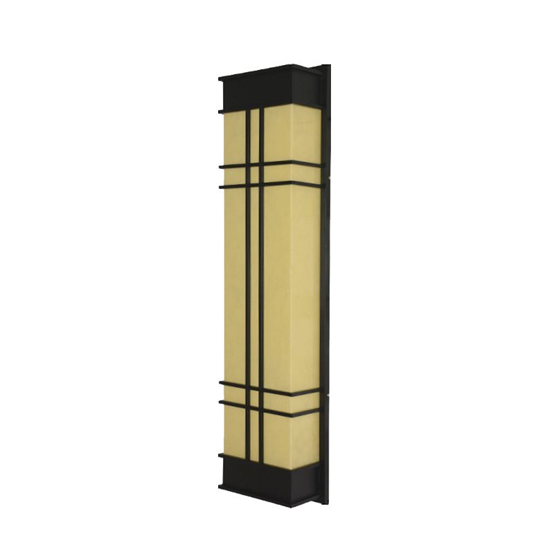 Modernist Wall Sconce Rectangular Outdoor Wall Light Fixture for Courtyard