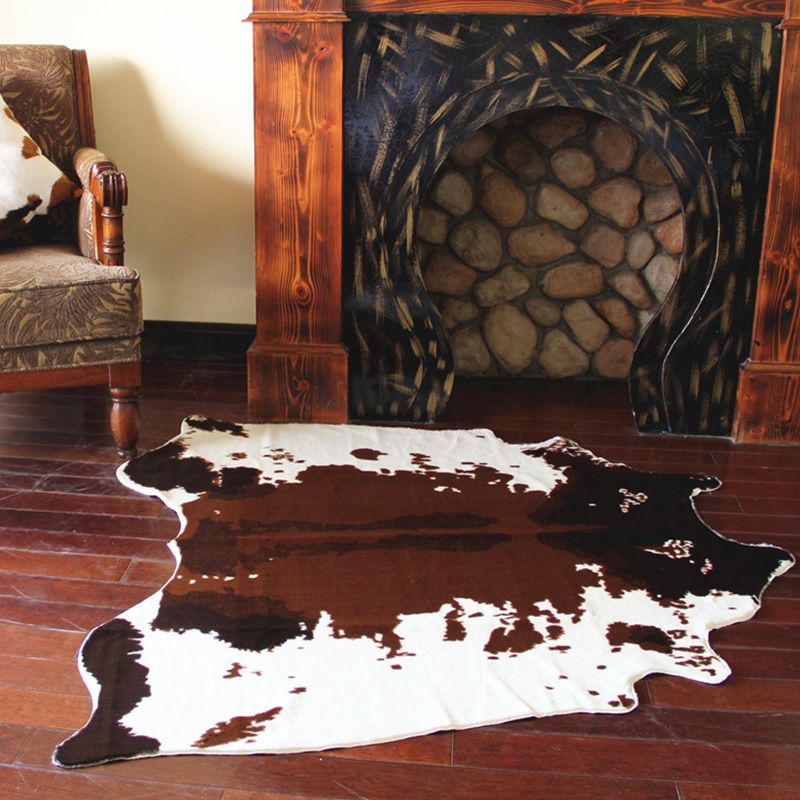 Casual Animal Skin Pattern Rug Multi-Colored Polyster Rug Non-Slip Pet Friendly Area Carpet for Living Room