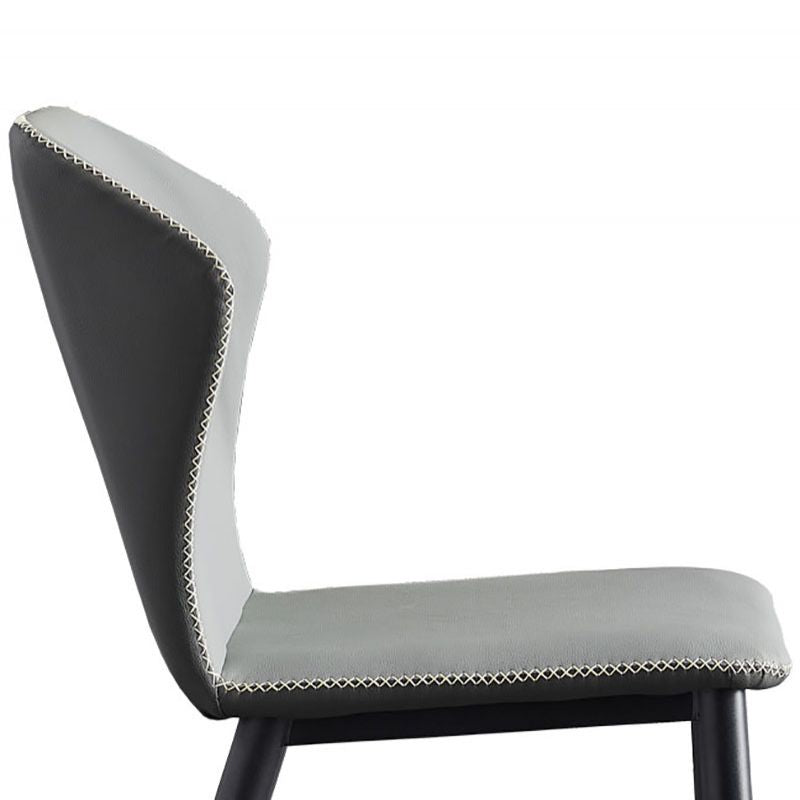 Minimalist Style Wingback Parsons Chair Leather Dining Chairs for Kitchen