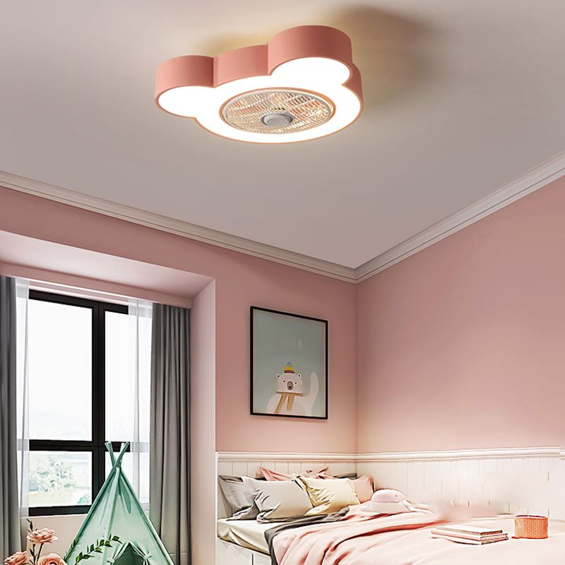 Modern Style Ceiling Fan Light Metal 1 Light Ceiling Fan Lighting for Bedroom
