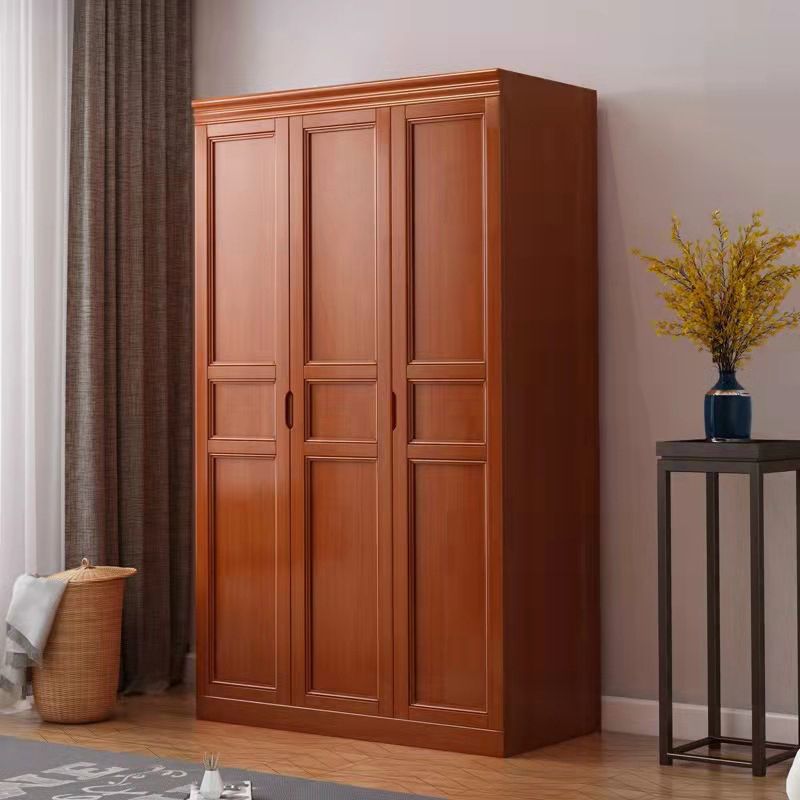 Matte Finish Cabinet for Bedroom Traditional Rubberwood Storage Cabinet