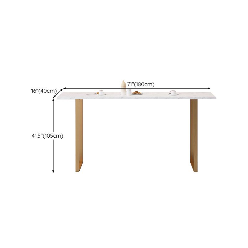Glam Pub Table Rectangle Bar Height Bar Table for Cafe and Breakroom