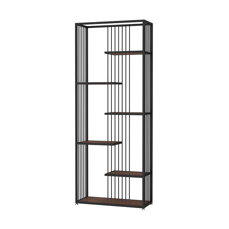 Modern Antique Finish Shelf Bookcase Metal Etagere Bookshelf with Shelves