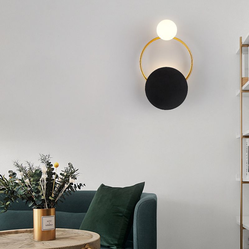 Living Room Wall Sconce Postmodern Metal Glass 2 Head Light Wall Mounted Light Fixture