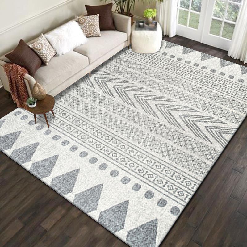 Bohemia Indoor Rug Polyester Graphic Rug Stain Resistant Rug for Living Room