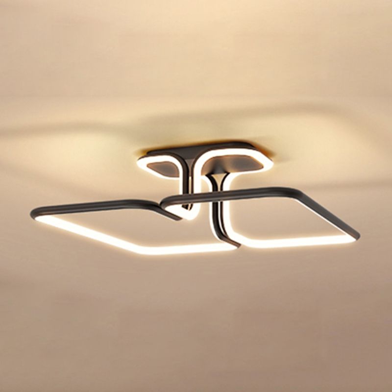 Luz de montaje de montura de color cuadrado de metal 2 2 luces Luz de techo de montaje con rasgo