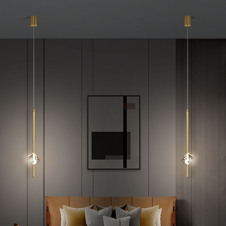 Lampade a sospensione in cristallo chiaro Modern Style Tubo Cluster Luce a sospensione