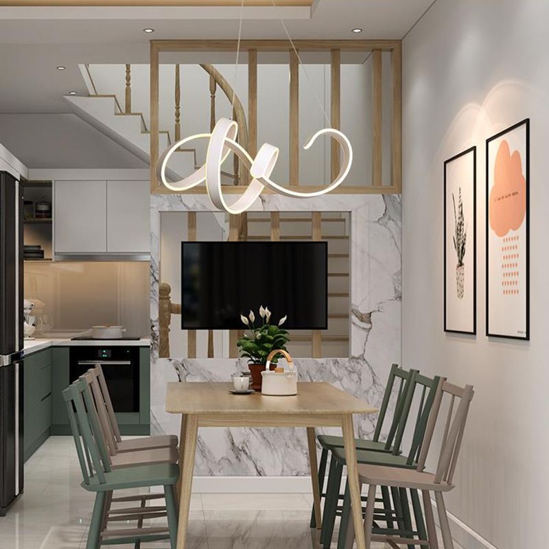 Acrilico twist soffitto a sospensione leggera semplice stile a led bianca kit lampada a led in luce calda/bianca