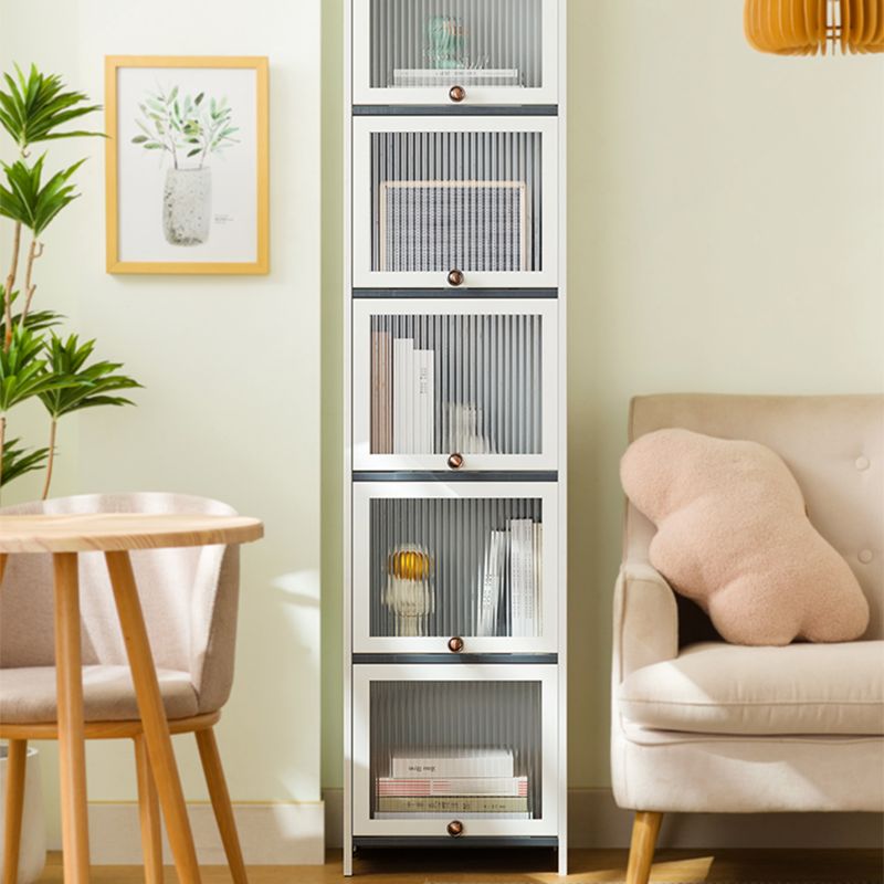 Contemporary White Wood Storage Cabinet Knobs Rectangle Storage Cabinet