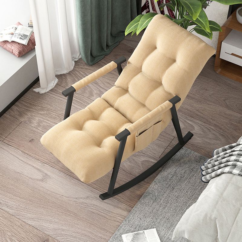 Glam Lazy Sofa Rocking Chair Indoor Rocking Chair with Cushion