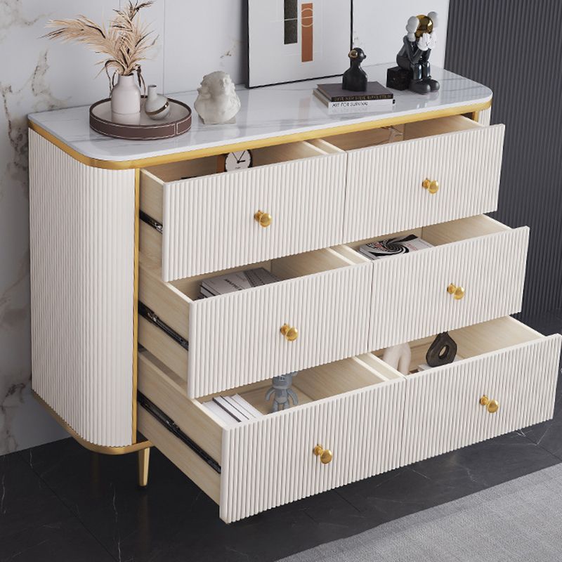 Bedroom Glam Storage Chest Stone 15" Wide Chest with Drawers