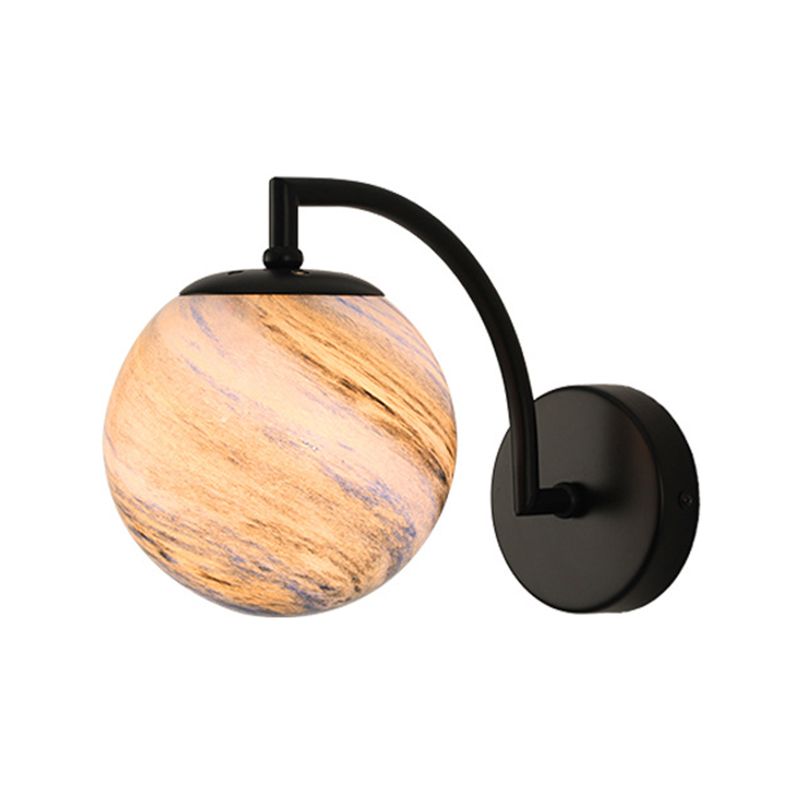 Single Golden/Black Vanity Light Modern Glass Shaded Bath Bar