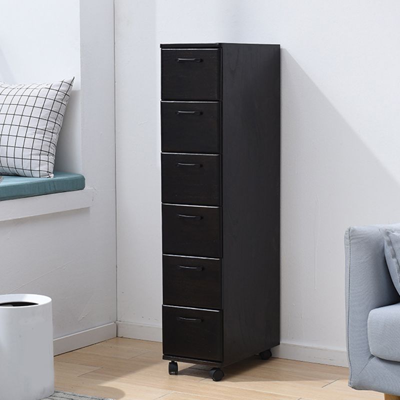 16.53" Wide Accent Chest with Drawers Solid Wood Chest with Wheels