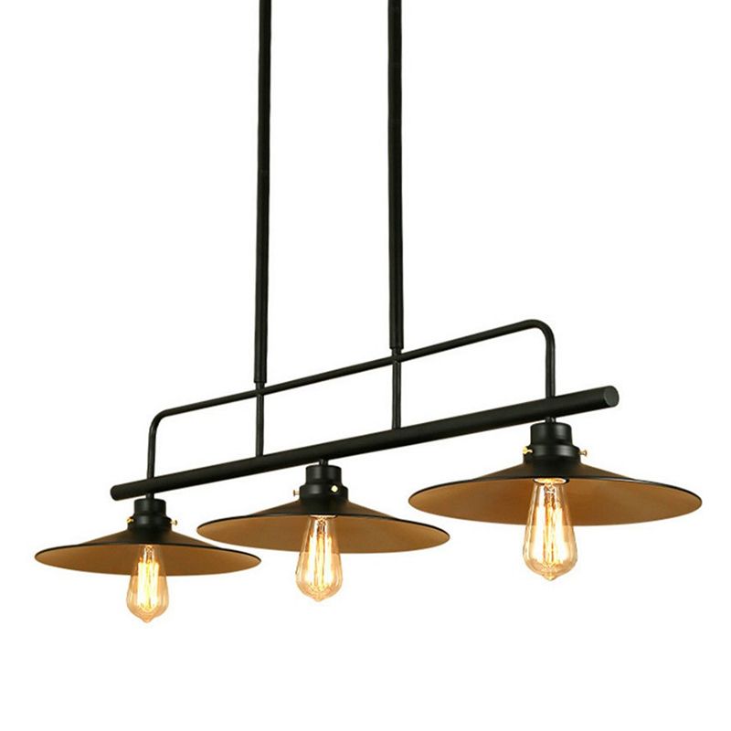 Industrial Vintage Symmetrical Island Pendant Light Wrought Iron Ceiling Light for Commercial Place