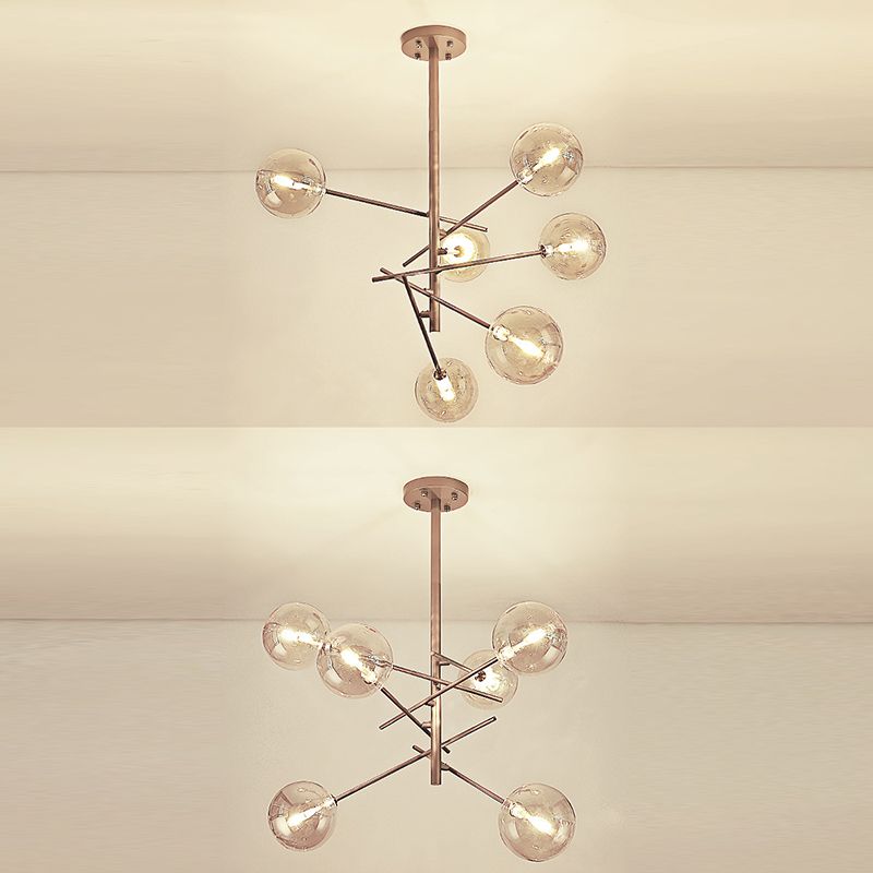 Lampada lampadario di vetro molecolare Minimalismo lampadario oro lampadario