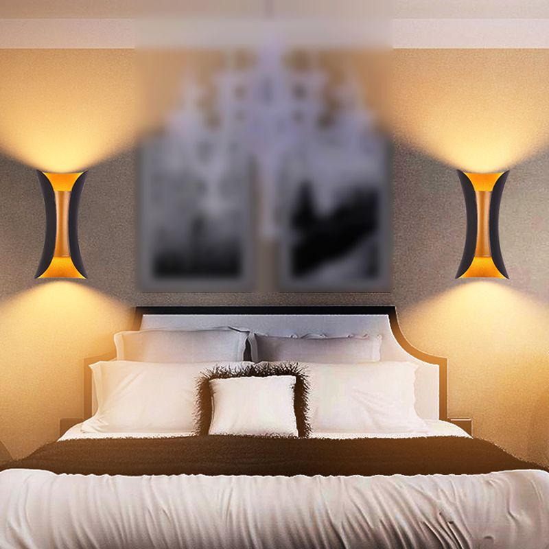 Moderner Stil Geometrischer Schatten Wandleuchten Metall 2 Leuchten Wandmontierte Beleuchtung