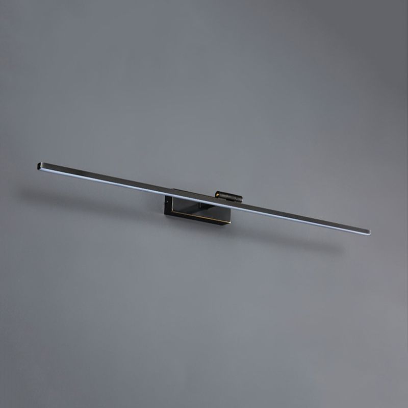 Contemporary Single Bathroom Vanity Light Black/Golden Metal Bath Bar