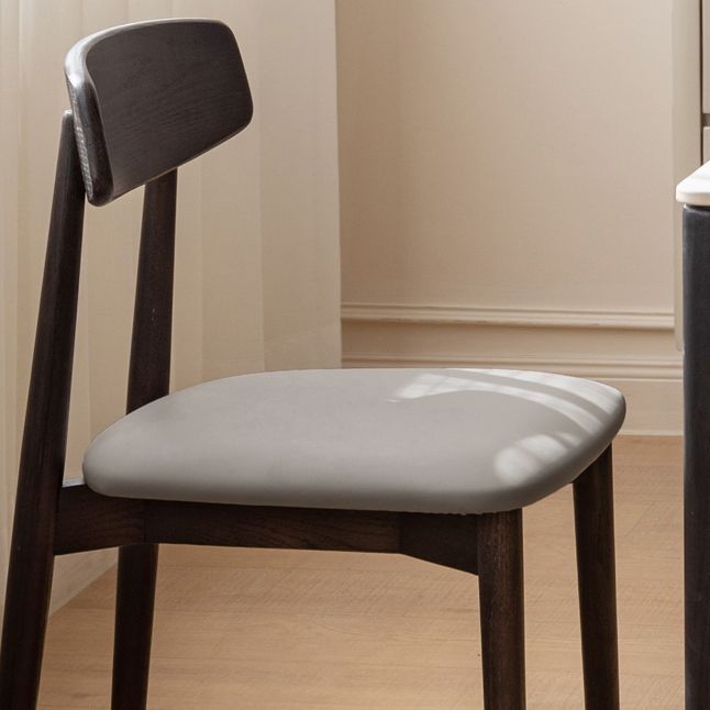 Contemporary Wood Open Back Armless Dining Chairs(Set of 1/2/4/6/8)